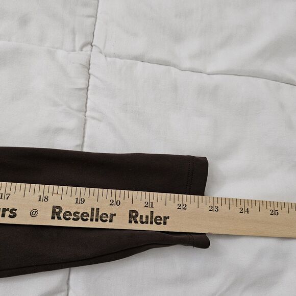 Aritzia‎ Babaton Blouse Small Mocha Brown Contour V-Neck Longsleeve Crop Stretch - Picture 9 of 9